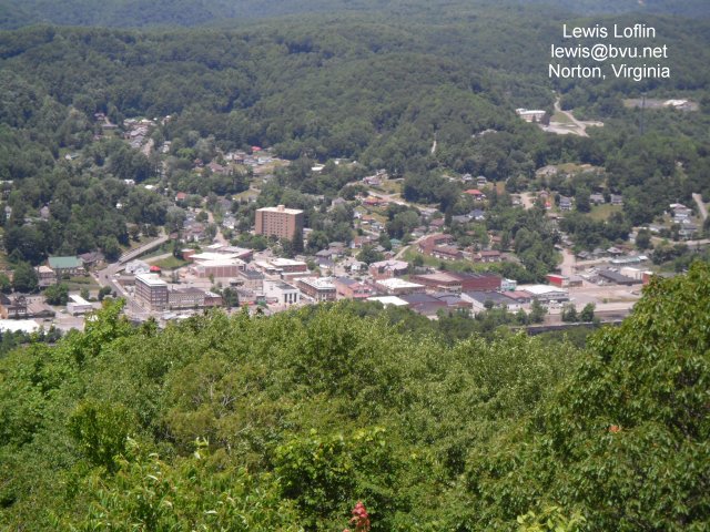Norton, Virginia as seen from Flag Rock.